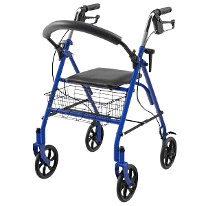 4 Wheel Rollator Walker with Seat and Basket