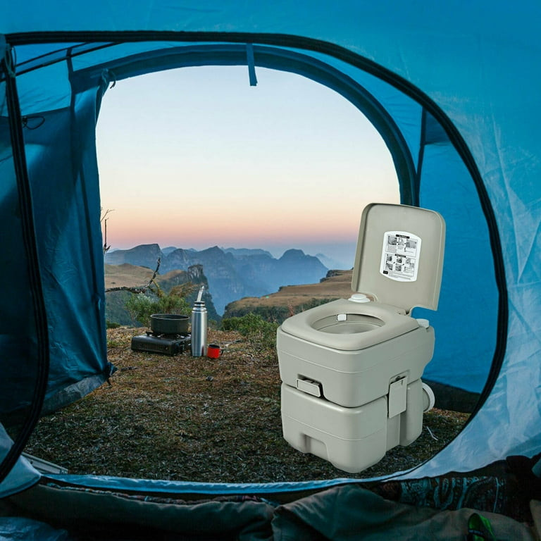 Portable Outdoor Flash Toilet Commode/ Camping Toilet Commode