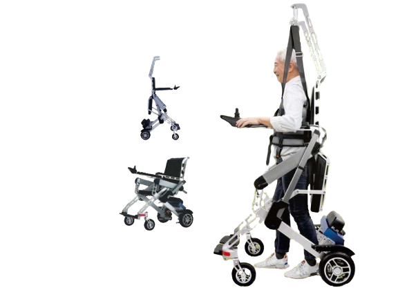 Electric Wheelchair with Standing and Walked Modes