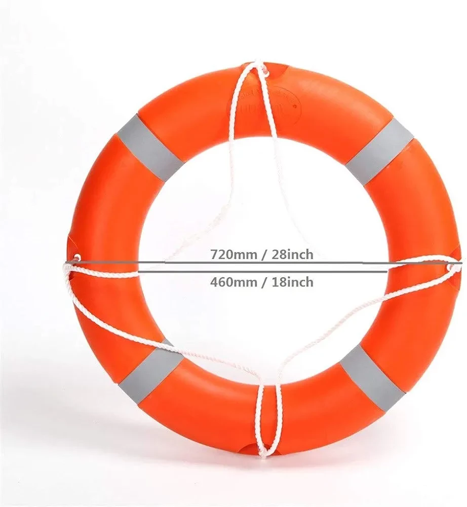 Ring Buoy, 2.5 Kg Swimming Pool Rescue Safety Lifebuoy Rings with Reflective strip,All Rings Contain Unicellular Polyurethane Foam for Buoyancy